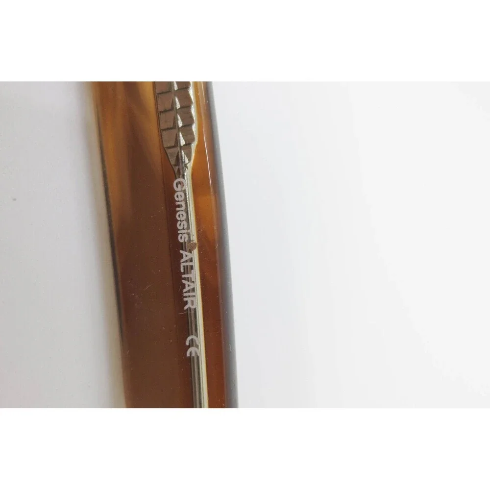 Genesis Altair G3002 Coffee Brown Oval Eyeglasses Frames 51-18-130 Tortoise Trim